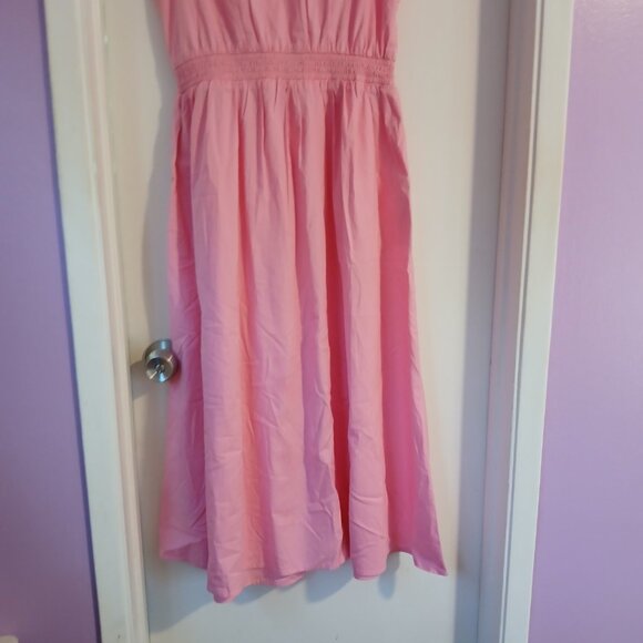 J Crew Factory Women's Pink Sleeveless Collared Midi Dress SZ 2 NWT - Picture 5 of 8